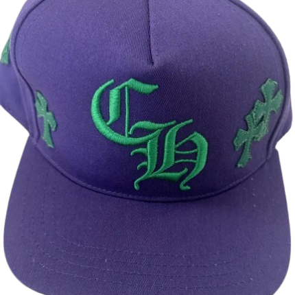 Chrome Hearts Hat Purple with Green Patches