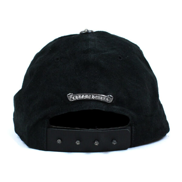 Chrome Hearts 5 Panel Suede Baseball Cap – Black Chrome Hearts 5 Panel Suede Baseball Cap – Black