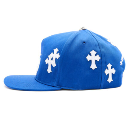 Chrome Hearts Cross Patch Baseball Hat – Blue
