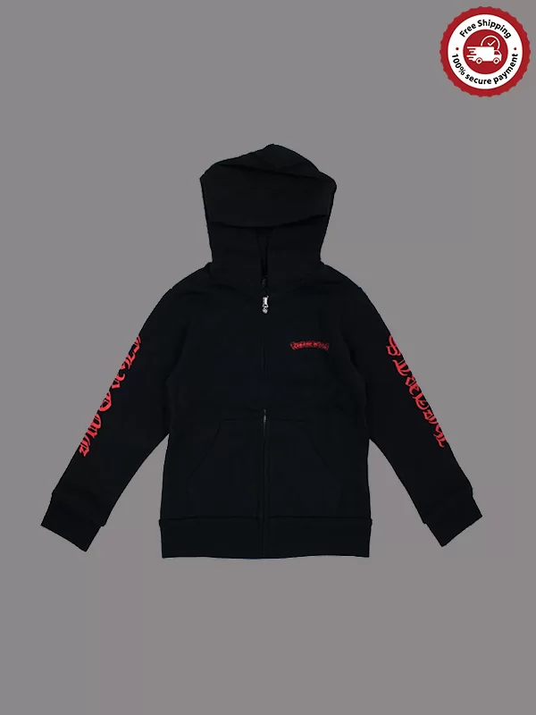 Chrome Hearts Kids Scroll Logo Hoodie Chrome Hearts Kids Scroll Logo Hoodie