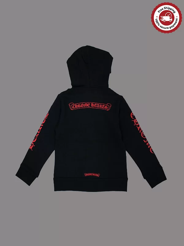 Chrome Hearts Kids Scroll Logo Hoodie Chrome Hearts Kids Scroll Logo Hoodie