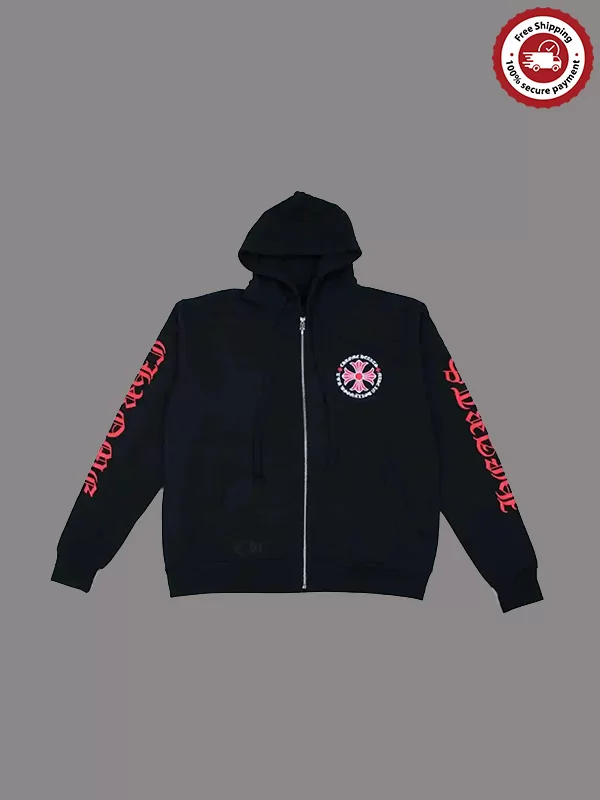 Chrome Hearts Made In Hollywood Plus Cross Zip Up Hoodie – Black Chrome Hearts Made In Hollywood Plus Cross Zip Up Hoodie – Black