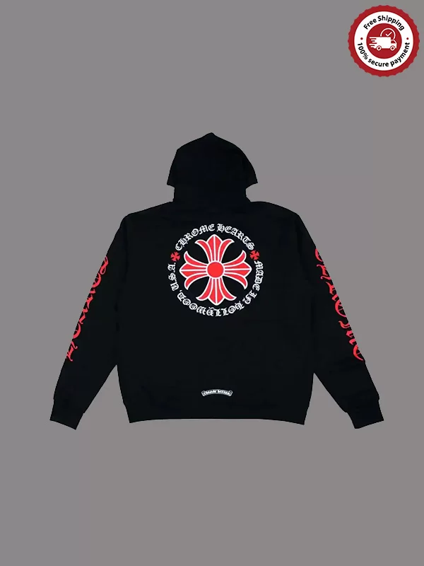 Chrome Hearts Made In Hollywood Plus Cross Zip Up Hoodie – Black Chrome Hearts Made In Hollywood Plus Cross Zip Up Hoodie – Black