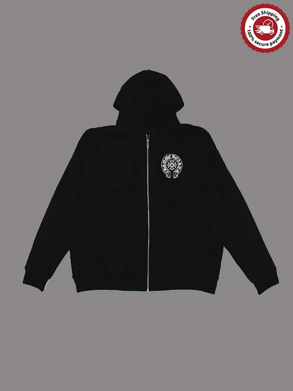 Chrome Hearts Malibu Exclusive Horse Shoe Zip Up Hoodie – Black Chrome Hearts Malibu Exclusive Horse Shoe Zip Up Hoodie – Black