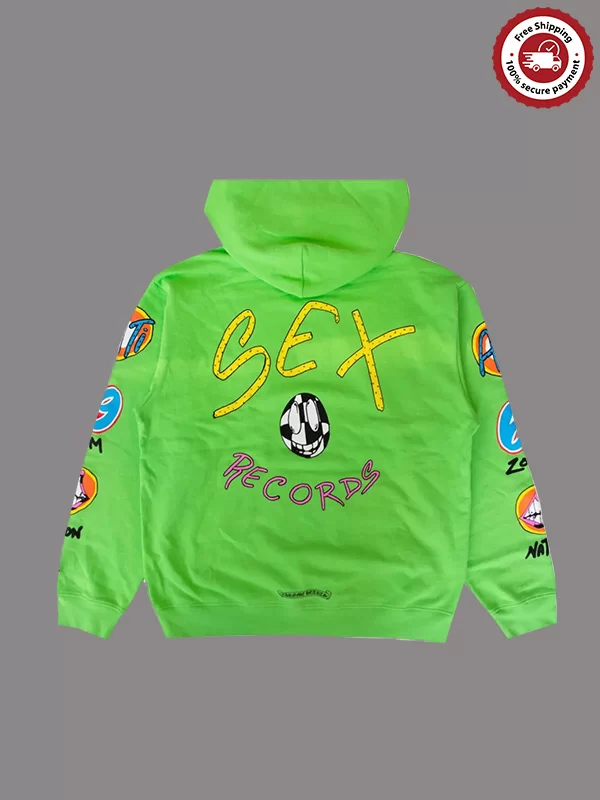 Chrome Hearts Matty Boy Sex Records Hoodie – Green Chrome Hearts Matty Boy Sex Records Hoodie – Green