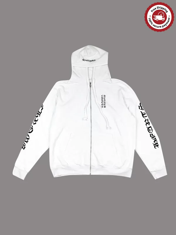 Chrome Hearts Vertical Logo FU Hood Zip Up Hoodie Chrome Hearts Vertical Logo FU Hood Zip Up Hoodie