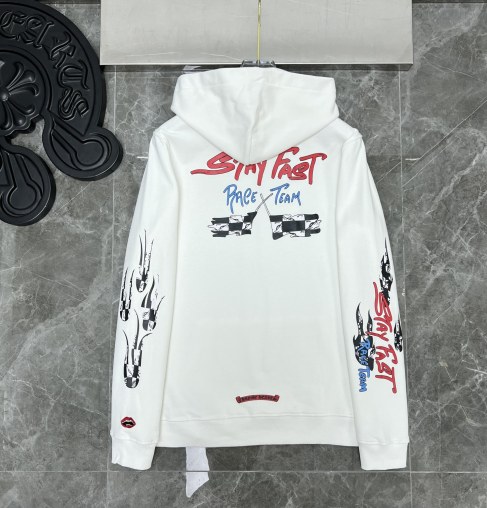 Graffiti-Racing-Flag-Fire-Arm-Flower-Arm-Chrome-Heart-Hoodie-White-2 Graffiti Racing Flag Fire Arm Flower Arm Chrome Heart Hoodie White