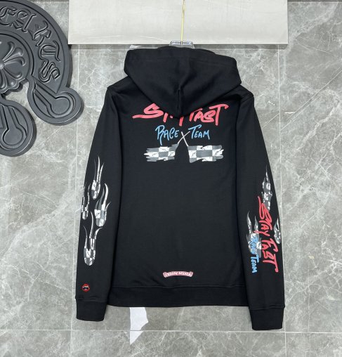 Graffiti Racing Flag Fire Arm Flower Arm Chrome Heart Hoodie Graffiti Racing Flag Fire Arm Flower Arm Chrome Heart Hoodie