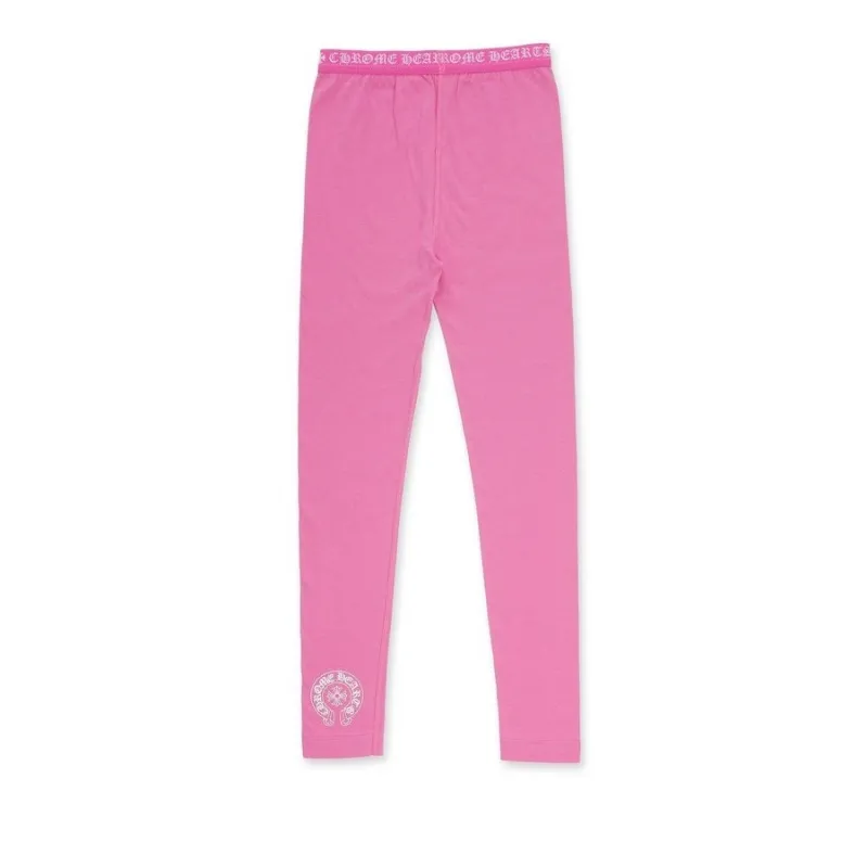 Pink Chrome Hearts Logo Legging For Men Pink Chrome Hearts Logo Legging For Men