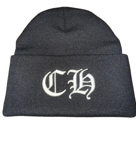 Chrome hearts beanie big ch logo black/white-removebg-preview Chrome hearts beanie big ch logo black/white