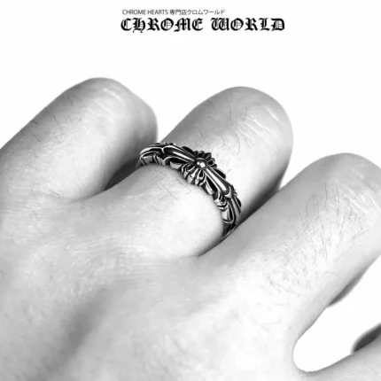 BABY DOUBLE FLORAL CROSS RING