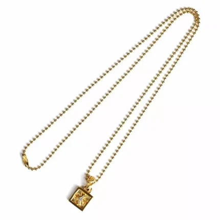 22K GOLD FLAMED PLUS CHARM WITH DIAMONDS