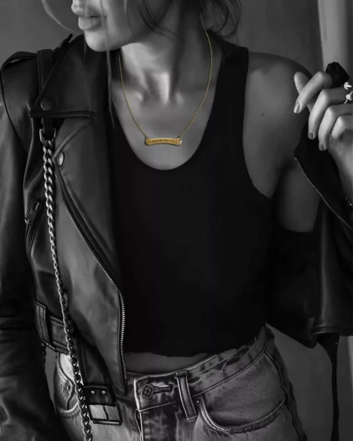 22K GOLD CH LOGO NECKLACE